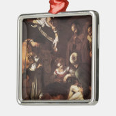 Caravaggio - Nativiteit met St Francis & St Lawren Metalen Ornament (Links)