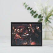 Caravaggio neemt Christus over Briefkaart (Staand voorkant)
