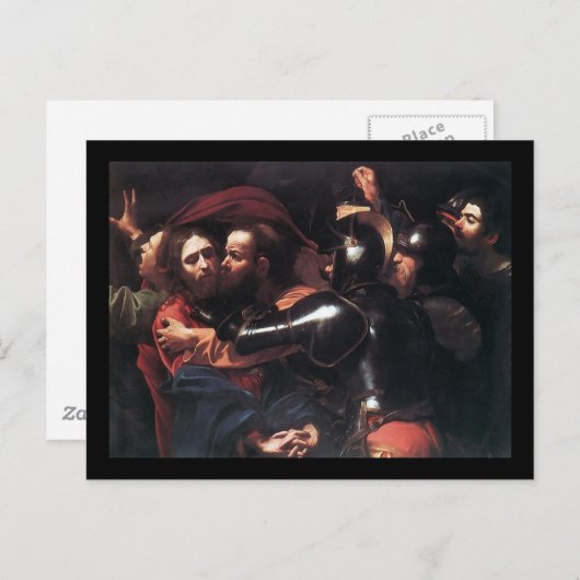 Caravaggio neemt Christus over Briefkaart (Voorkant / Achterkant)