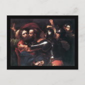 Caravaggio neemt Christus over Briefkaart (Voorkant)