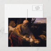 Caravaggio- offe Isaac Briefkaart (Voorkant / Achterkant)