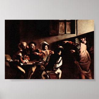 Caravaggio-Oproep van St. Matthew Poster