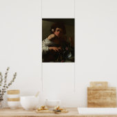 Caravaggio - padvinder met hagedis poster (Keuken)