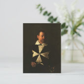 Caravaggio - Portrait van Fra Antionio Martelli Briefkaart (Staand voorkant)