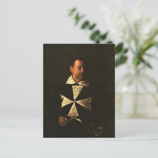Caravaggio - Portrait van Fra Antionio Martelli Briefkaart (Staand voorkant)