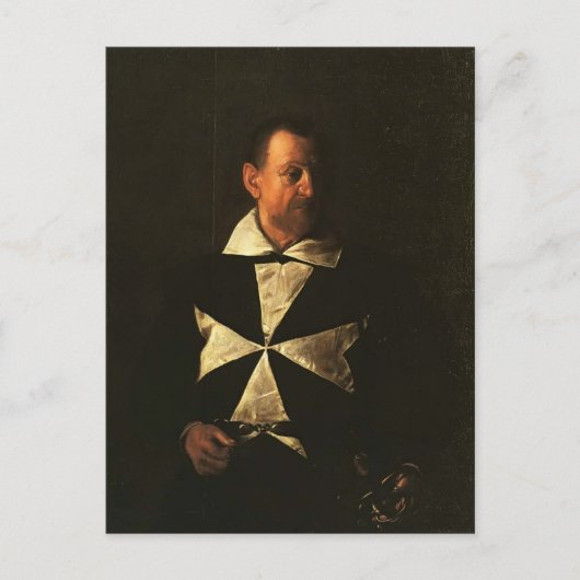 Caravaggio - Portrait van Fra Antionio Martelli Briefkaart (Voorkant)