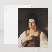 Caravaggio - Portret van een Courtesan Painting Briefkaart (Voorkant / Achterkant)