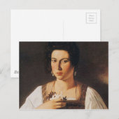 Caravaggio - Portret van een Courtesan Painting Briefkaart (Voorkant / Achterkant)