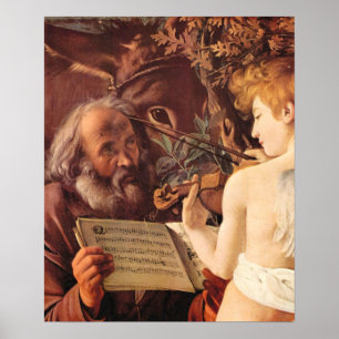 Caravaggio-Resting op vlucht naar Egypte Poster