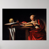 Caravaggio - Saint Jerome Writing 1605 Poster (Voorkant)