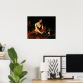 Caravaggio - Saint Jerome Writing Poster (Thuiskantoor)