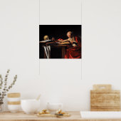 Caravaggio - Saint Jerome Writing Poster (Keuken)