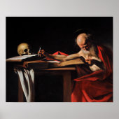 Caravaggio - Saint Jerome Writing Poster (Voorkant)