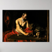 Caravaggio - Saint Jerome Writing Poster (Voorkant)