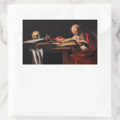 Caravaggio - Saint Jerome Writing Rechthoekige Sticker (Tas)