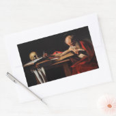 Caravaggio - Saint Jerome Writing Rechthoekige Sticker (Envelop)