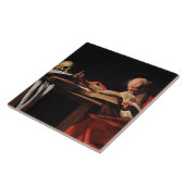 Caravaggio - Saint Jerome Writing Tegeltje (Zijkant)