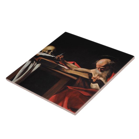 Caravaggio - Saint Jerome Writing Tegeltje (Zijkant)