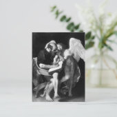 Caravaggio- Saint Matthew en de Angel Briefkaart (Staand voorkant)