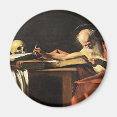 Caravaggio - San Gerolamo - Renaissanceschilderij Magneet (Voorkant)