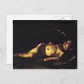 Caravaggio- slaapkop briefkaart (Voorkant / Achterkant)