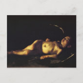 Caravaggio- slaapkop briefkaart (Voorkant)