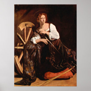 Caravaggio-St. Catherine van Alexandrië Poster