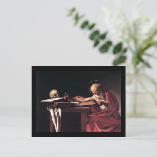 Caravaggio St Jerome Briefkaart (Staand voorkant)