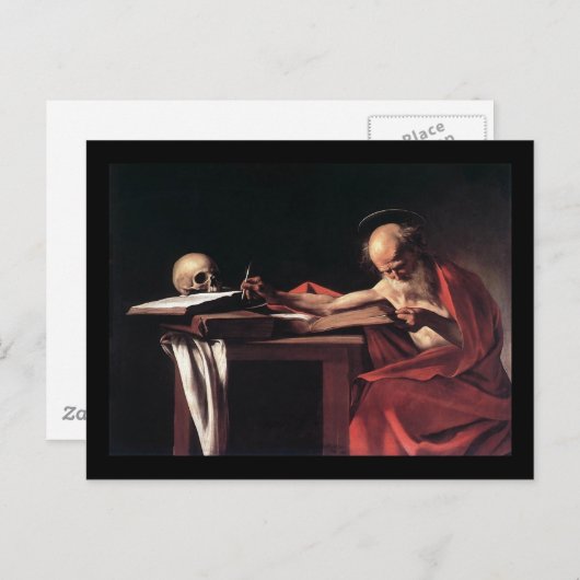 Caravaggio St Jerome Briefkaart (Voorkant / Achterkant)