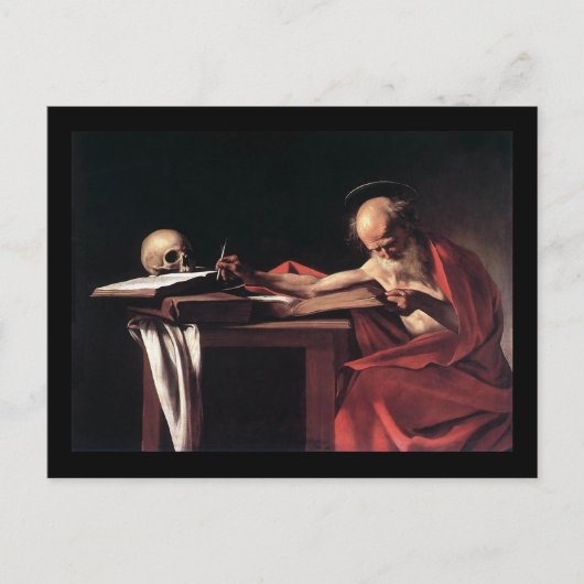 Caravaggio St Jerome Briefkaart (Voorkant)