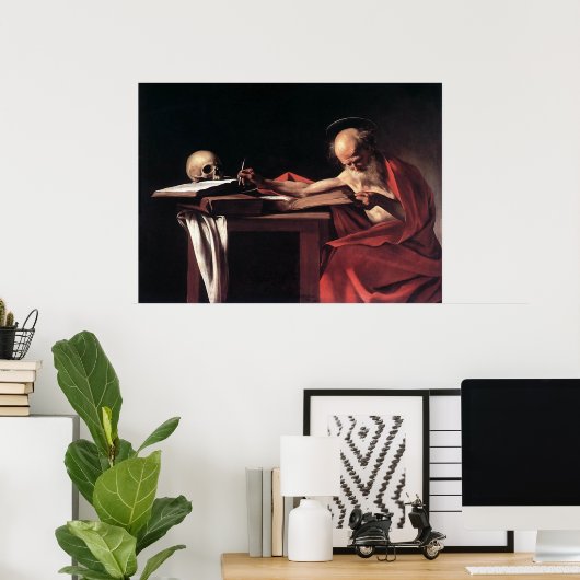 Caravaggio St Jerome Poster (Thuiskantoor)