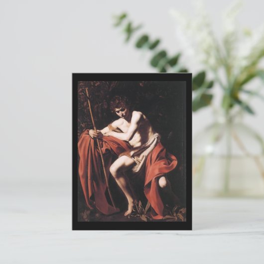 Caravaggio St John Doopsgezind Briefkaart (Staand voorkant)