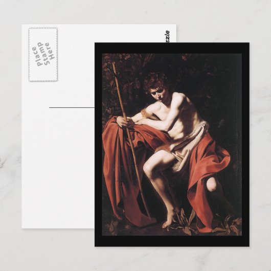 Caravaggio St John Doopsgezind Briefkaart (Voorkant / Achterkant)