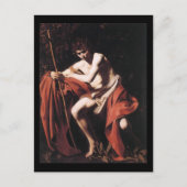 Caravaggio St John Doopsgezind Briefkaart (Voorkant)