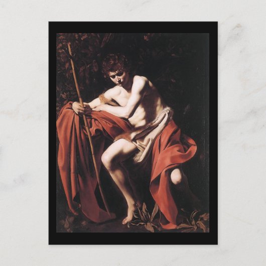Caravaggio St John Doopsgezind Briefkaart (Voorkant)