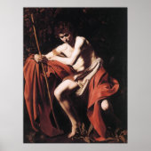 Caravaggio St John The Baptist Poster (Voorkant)