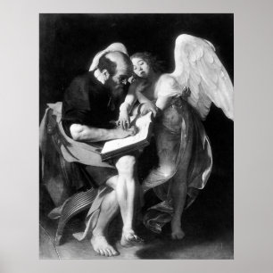 Caravaggio St Matthew en de Angel Poster