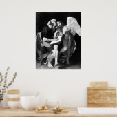 Caravaggio St Matthew en de Angel Poster (Keuken)