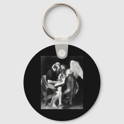 Caravaggio St Matthew en de Angel Sleutelhanger (Voorkant)