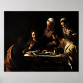 Caravaggio - Supper at emmaus 1606 Poster (Voorkant)