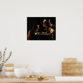 Caravaggio - Supper at emmaus 1606 Poster (Keuken)