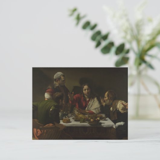 Caravaggio - Supper bij Emmaus Briefkaart (Staand voorkant)