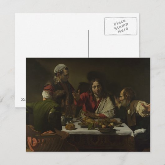 Caravaggio - Supper bij Emmaus Briefkaart (Voorkant / Achterkant)