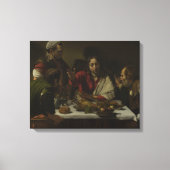 Caravaggio - Supper bij Emmaus Canvas Afdruk (Voorkant)