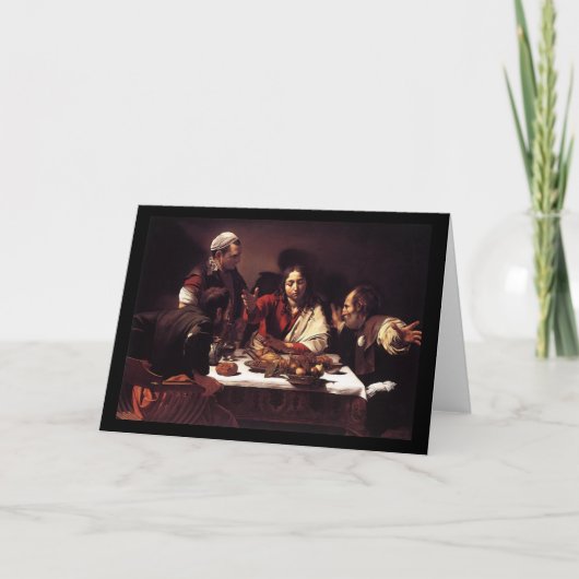 Caravaggio Supper bij Emmaus Kaart (Voorkant)
