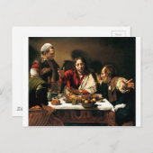 Caravaggio - Supper bij Emmaus - Klassieke schilde Briefkaart (Voorkant / Achterkant)