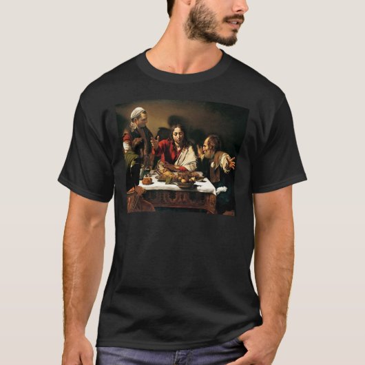 Caravaggio - Supper bij Emmaus - Klassieke schilde T-shirt (Voorkant)