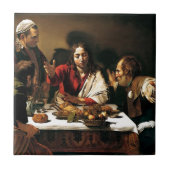 Caravaggio - Supper bij Emmaus - Klassieke schilde Tegeltje (Voorkant)
