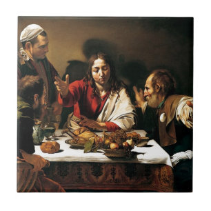 Caravaggio - Supper bij Emmaus - Klassieke schilde Tegeltje