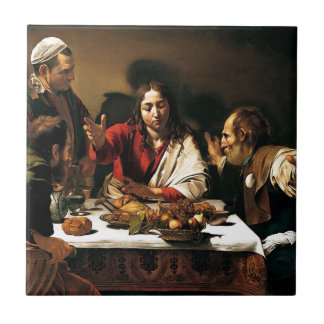 Caravaggio - Supper bij Emmaus - Klassieke schilde Tegeltje